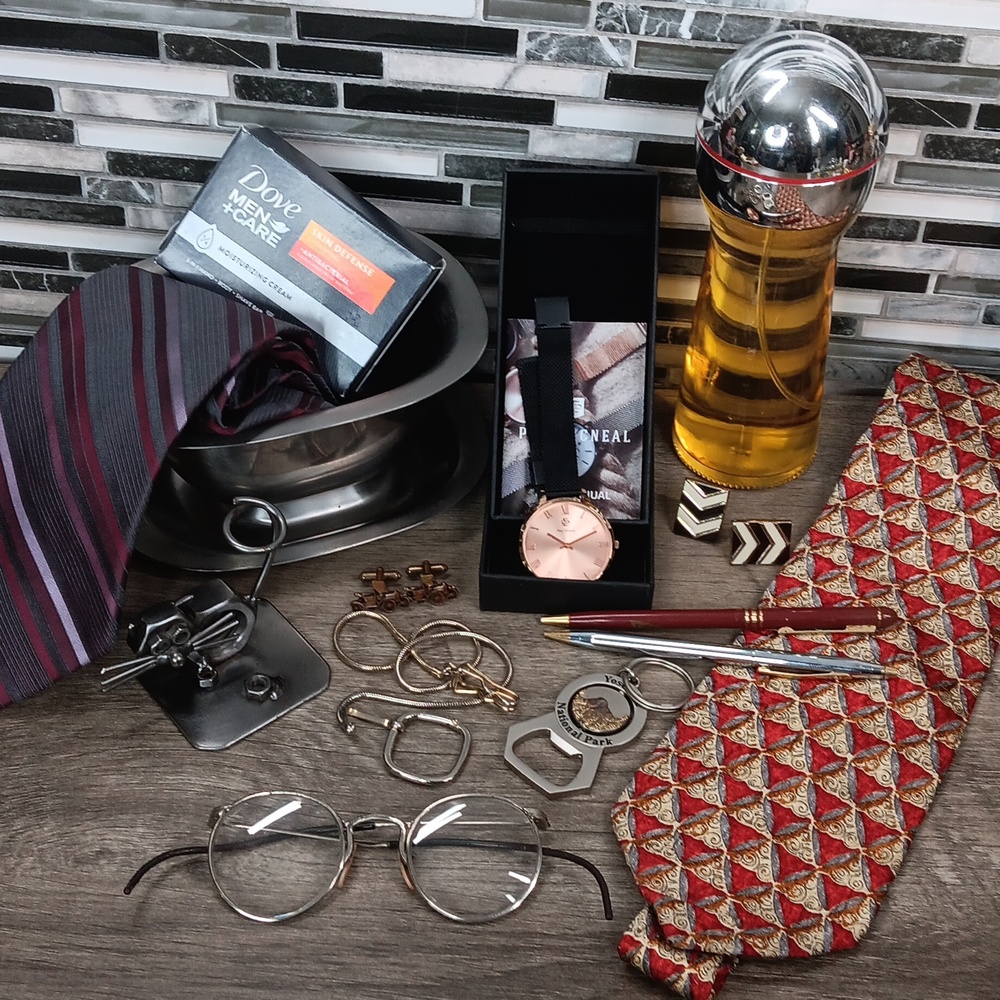 Calvin Klein Steel Grey Tie Mens Vanity Lot Paul McNeal Black Stainless Watch
